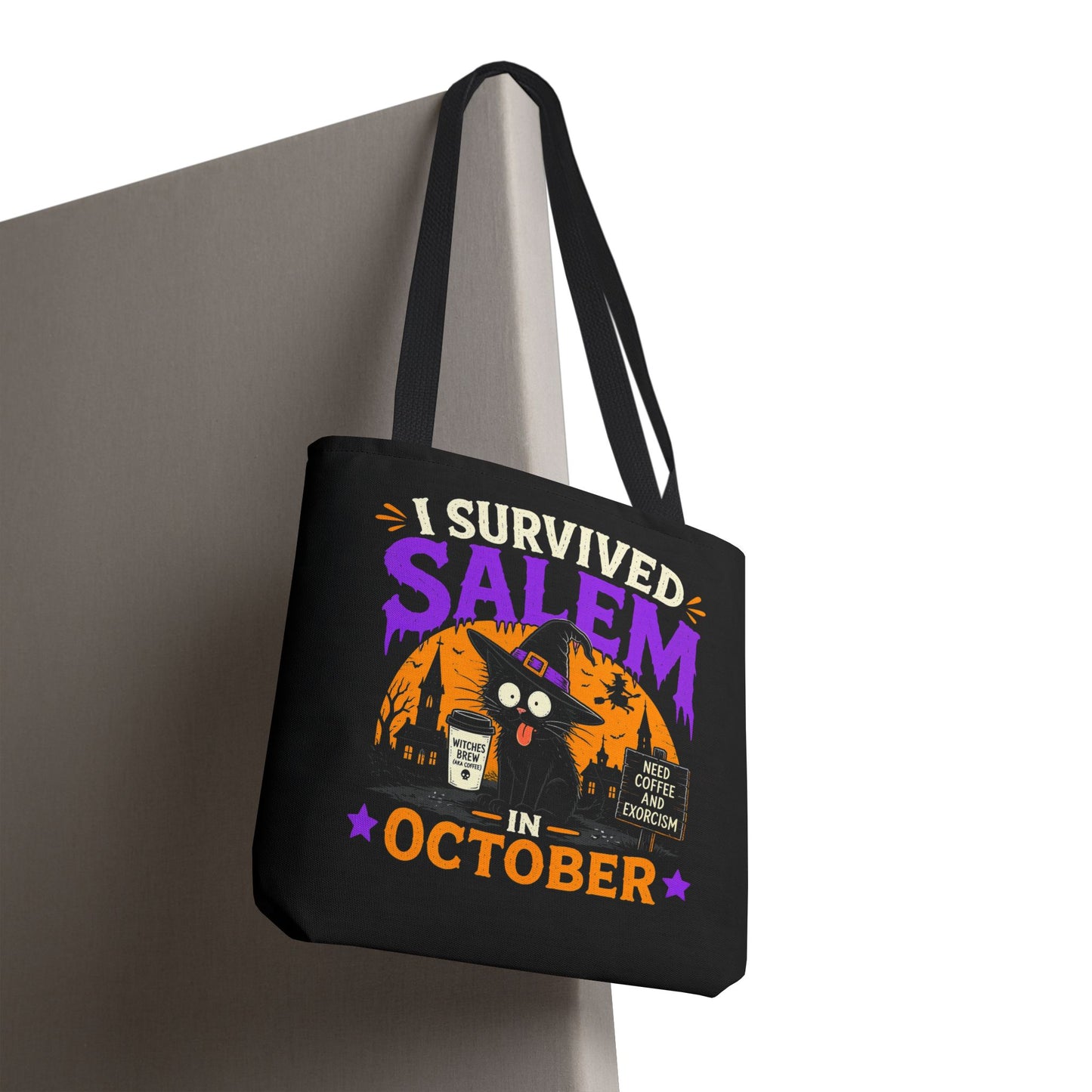 Survived Salem Cat - Tote Bag (AOP)