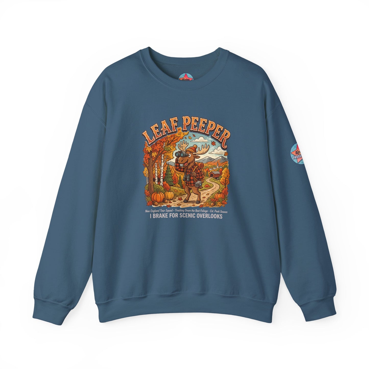 Leaf Peeper Moose - Unisex Heavy Blend™ Crewneck Sweatshirt