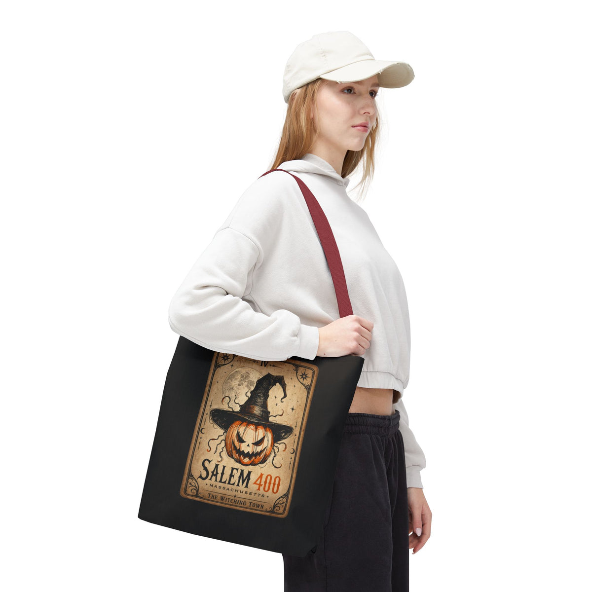 PUNKIN TAROT Tote Bag (AOP) – alternate view | SalemFootsteps