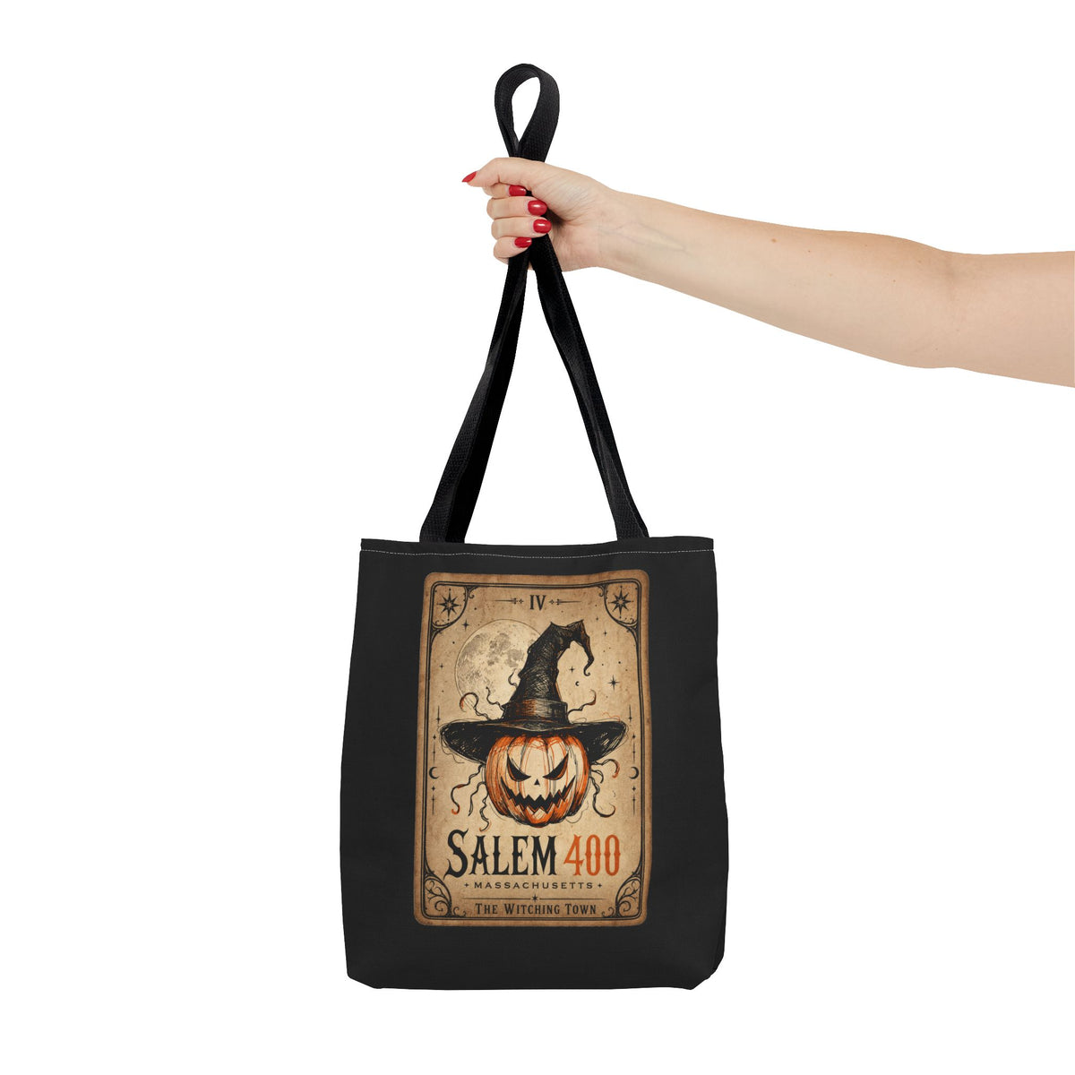 PUNKIN TAROT Tote Bag (AOP) – alternate view | SalemFootsteps