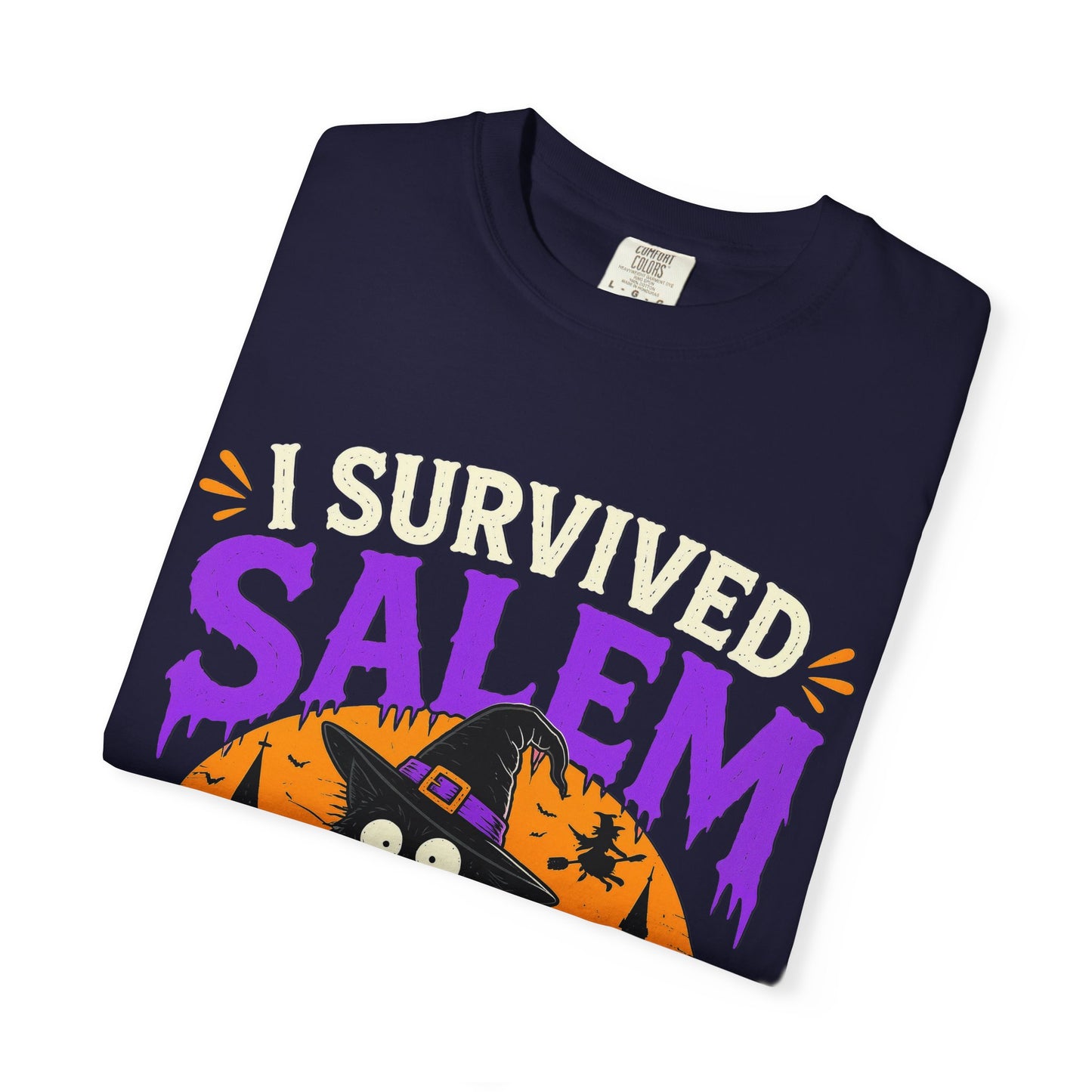 Survived Salem Cat - Unisex Garment-Dyed T-shirt