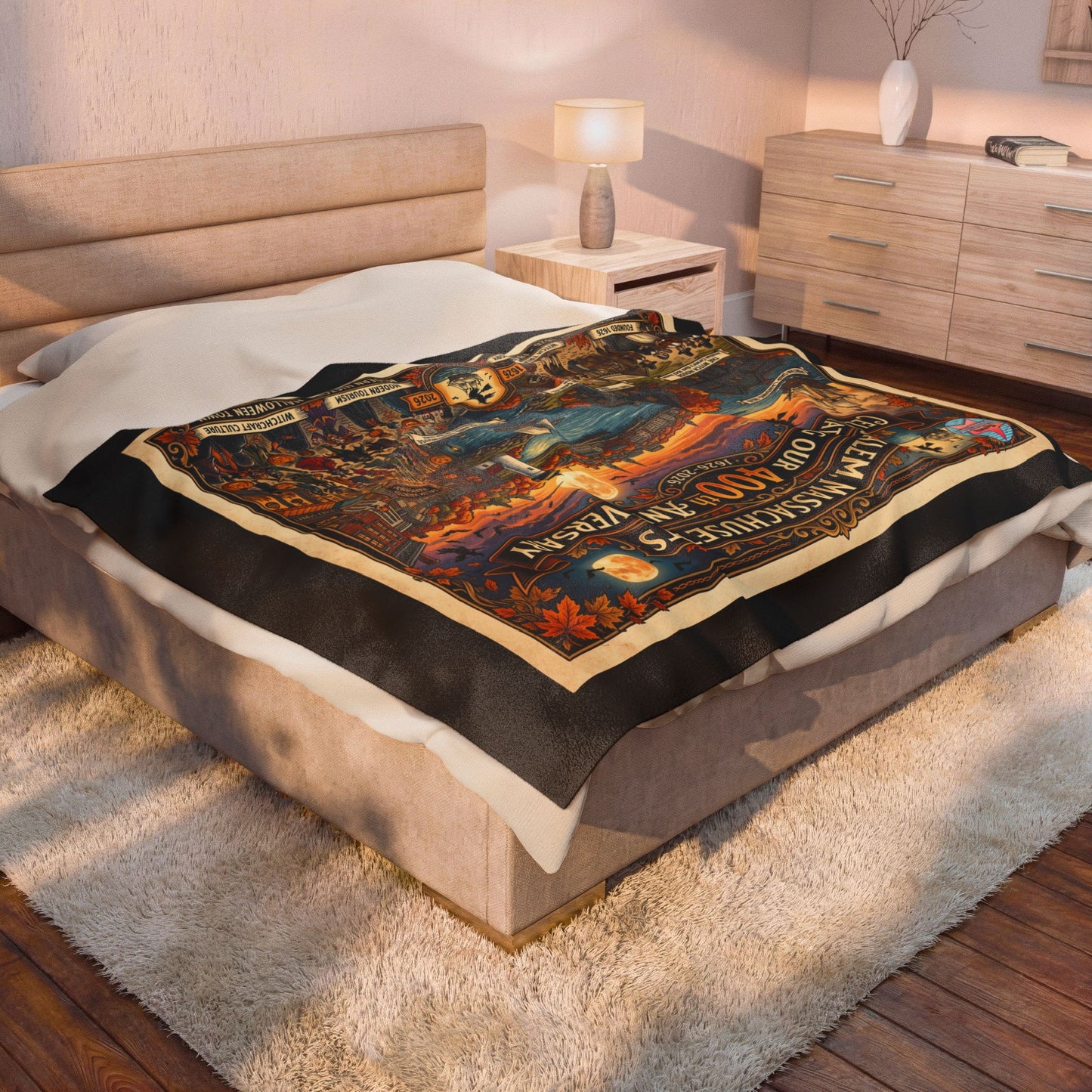 Salem 400 Velveteen Plush Blanket