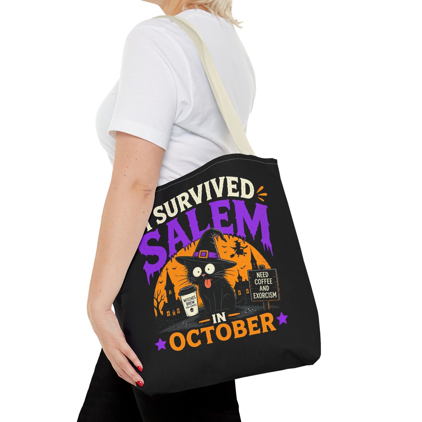 Survived Salem Cat - Tote Bag (AOP)