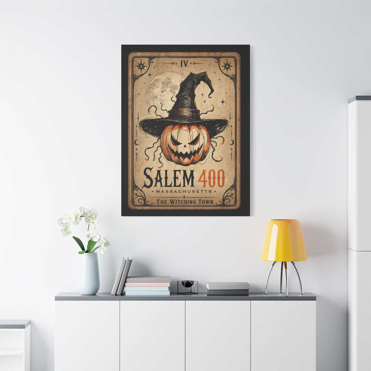 SALEM TAROT Matte Canvas, Stretched, 1.25" – Salem – alternate view | SalemFootsteps