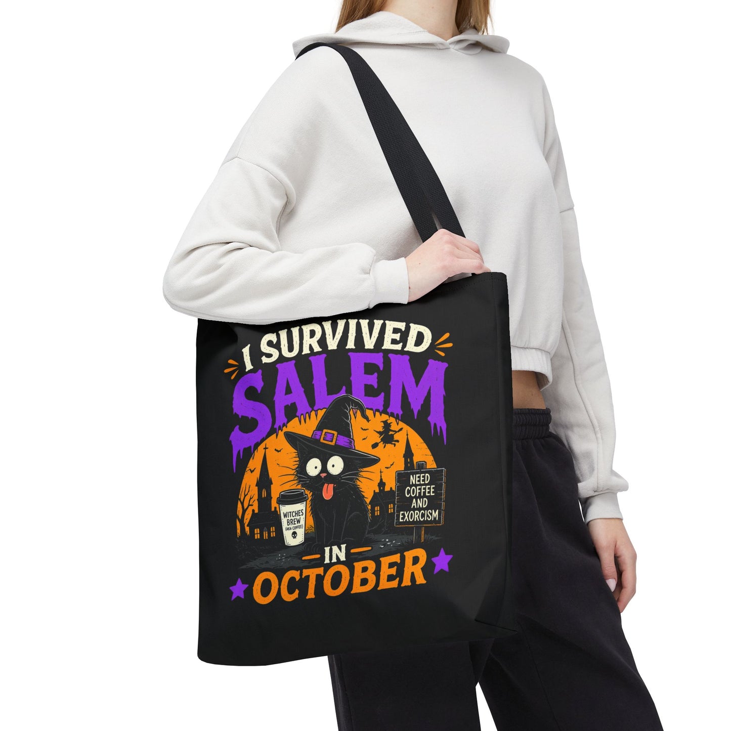 Survived Salem Cat - Tote Bag (AOP)