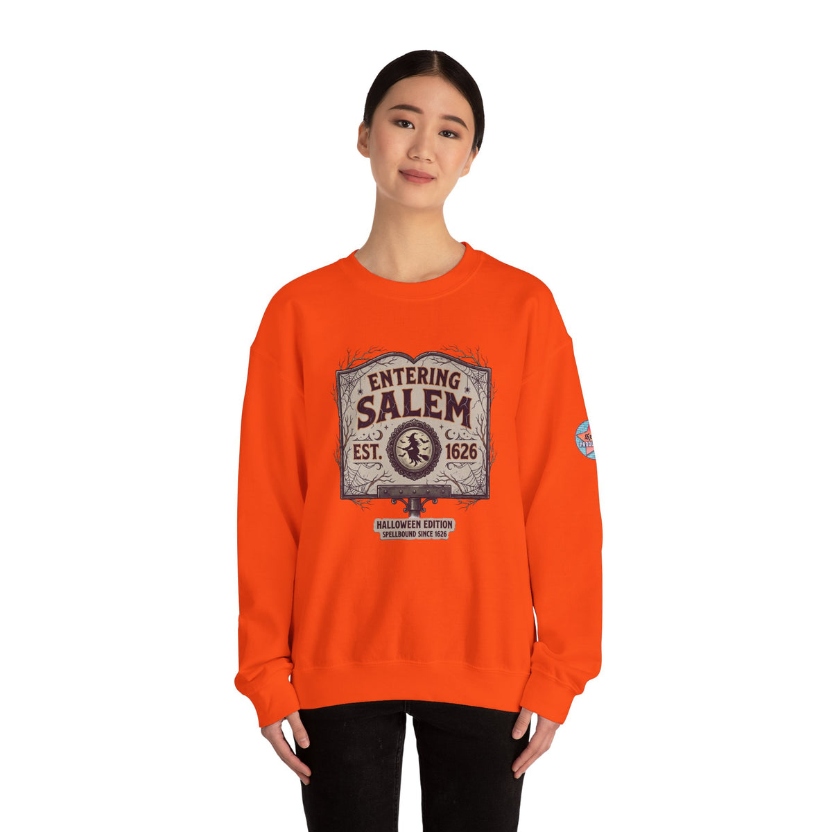 Spooky Entering Salem Unisex Heavy Blend™ Crewneck Sweatshirt