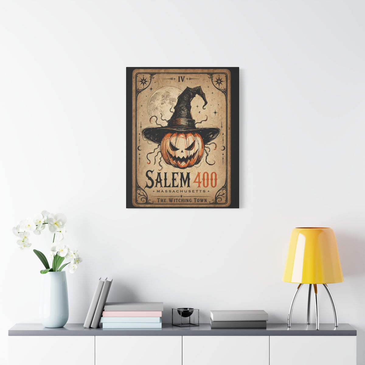 SALEM TAROT Matte Canvas, Stretched, 1.25" – Salem – alternate view | SalemFootsteps