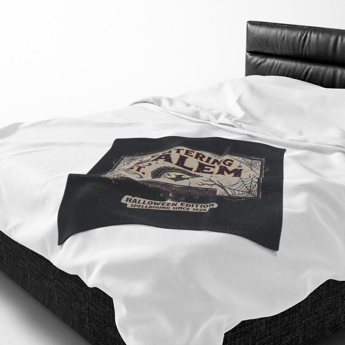 Spooky Entering Salem Velveteen Plush Blanket