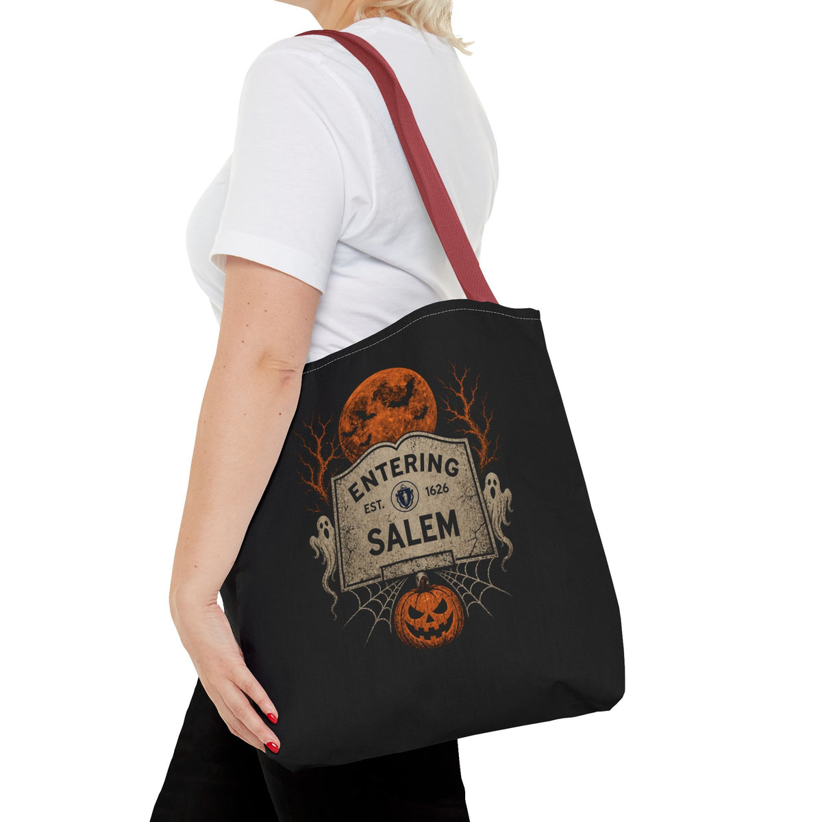 Halloween Entering Salem Tote Bag (AOP)