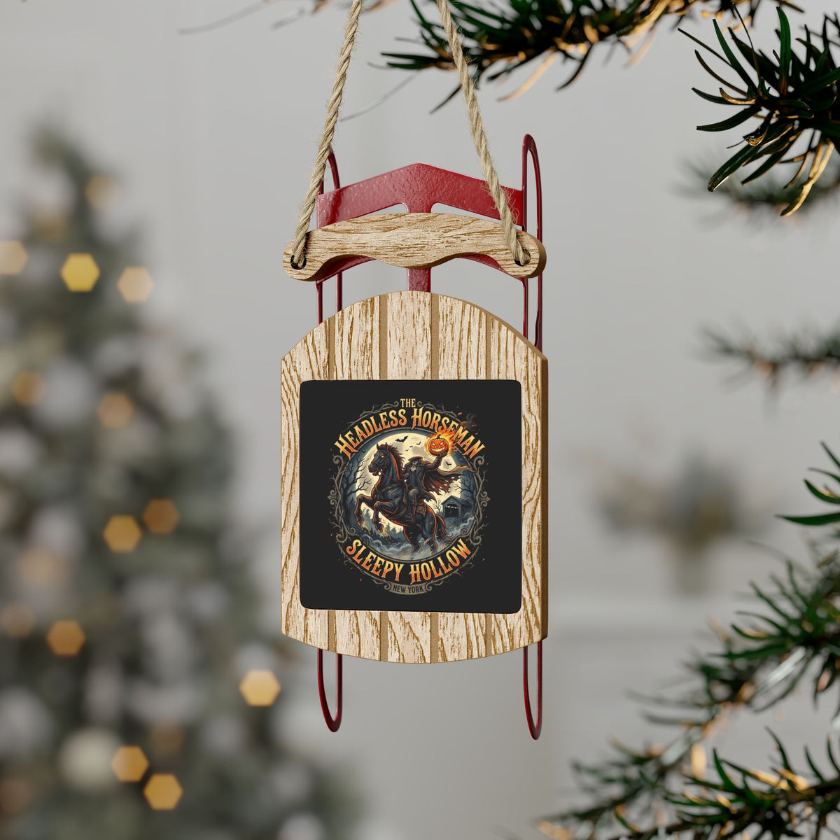 HEADLESS HORSEMAN Sled Ornaments