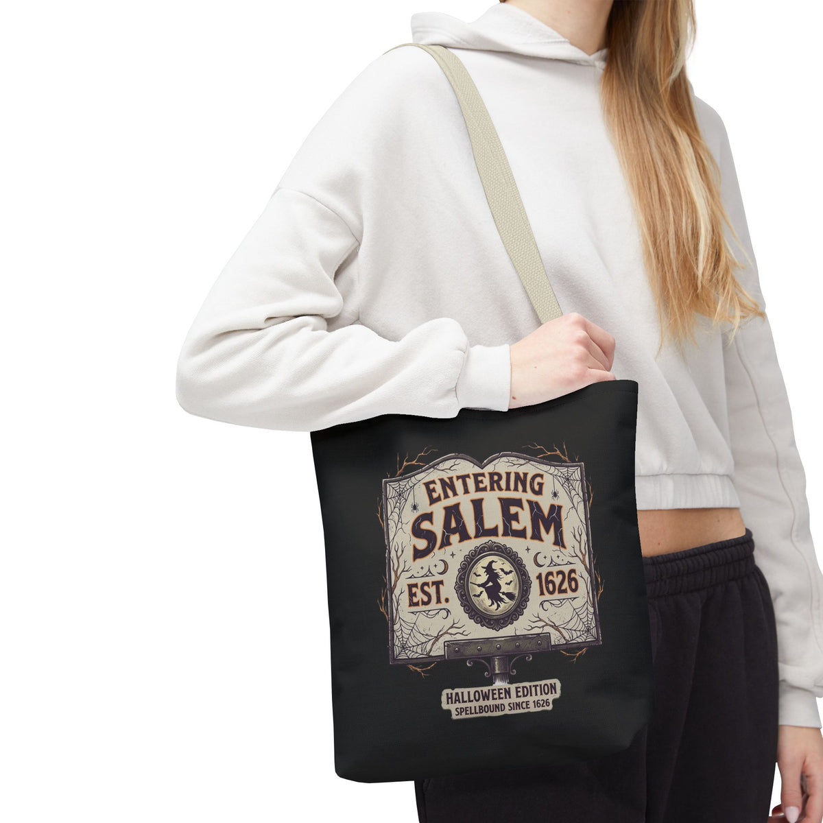 Spooky Entering Salem Tote Bag (AOP)