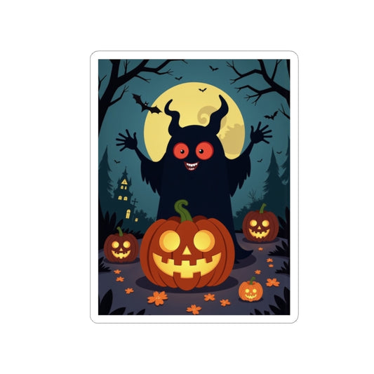 Mothman Halloween Kiss-Cut Stickers
