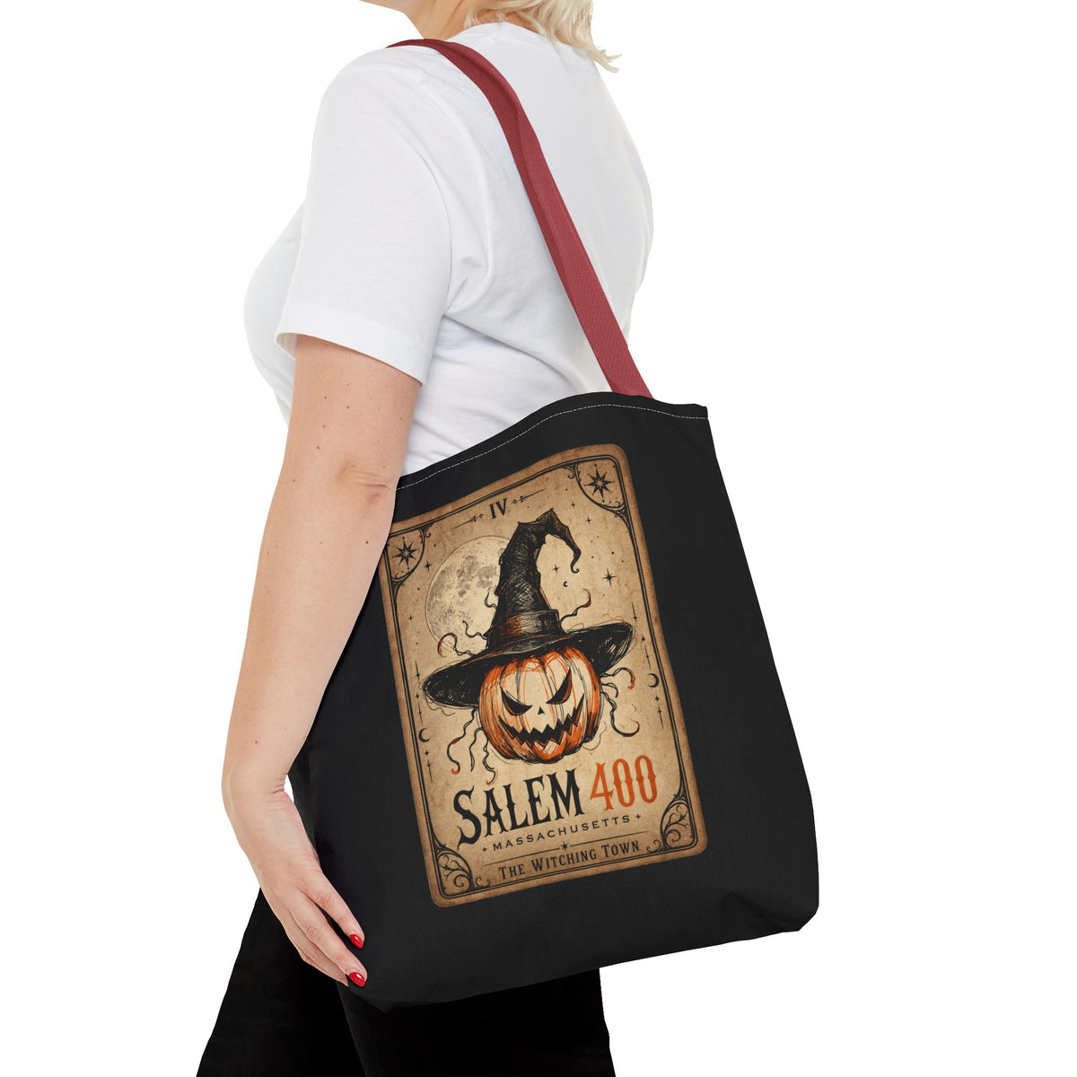 PUNKIN TAROT Tote Bag (AOP) – alternate view | SalemFootsteps