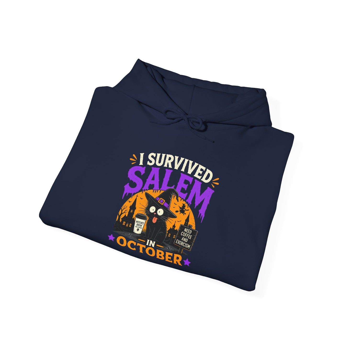 Survived Salem Cat - Unisex Heavy Blend™ Hooded Sweatshirt