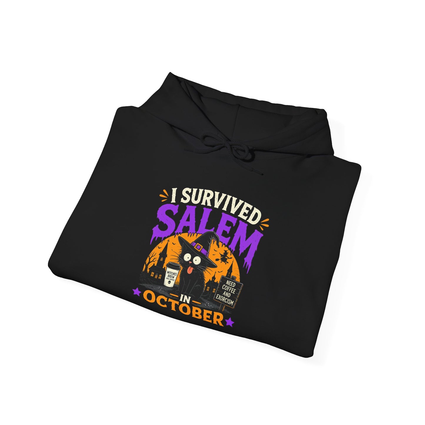 Survived Salem Cat - Unisex Heavy Blend™ Hooded Sweatshirt