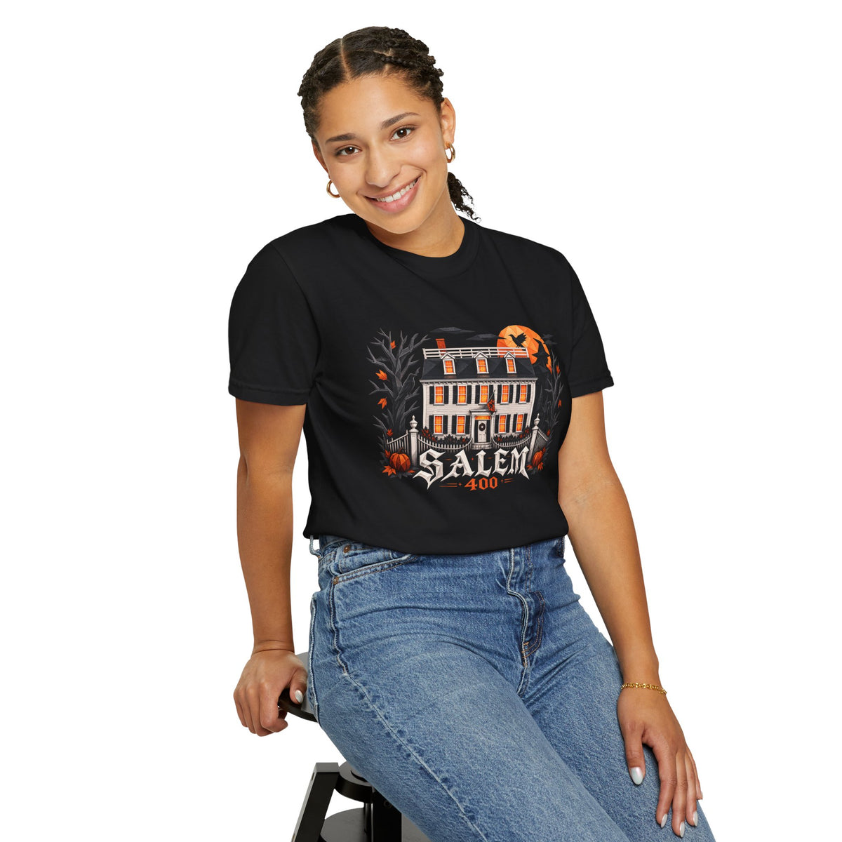 Salem 400 Ropes Mansion - Unisex Garment-Dyed T-shirt