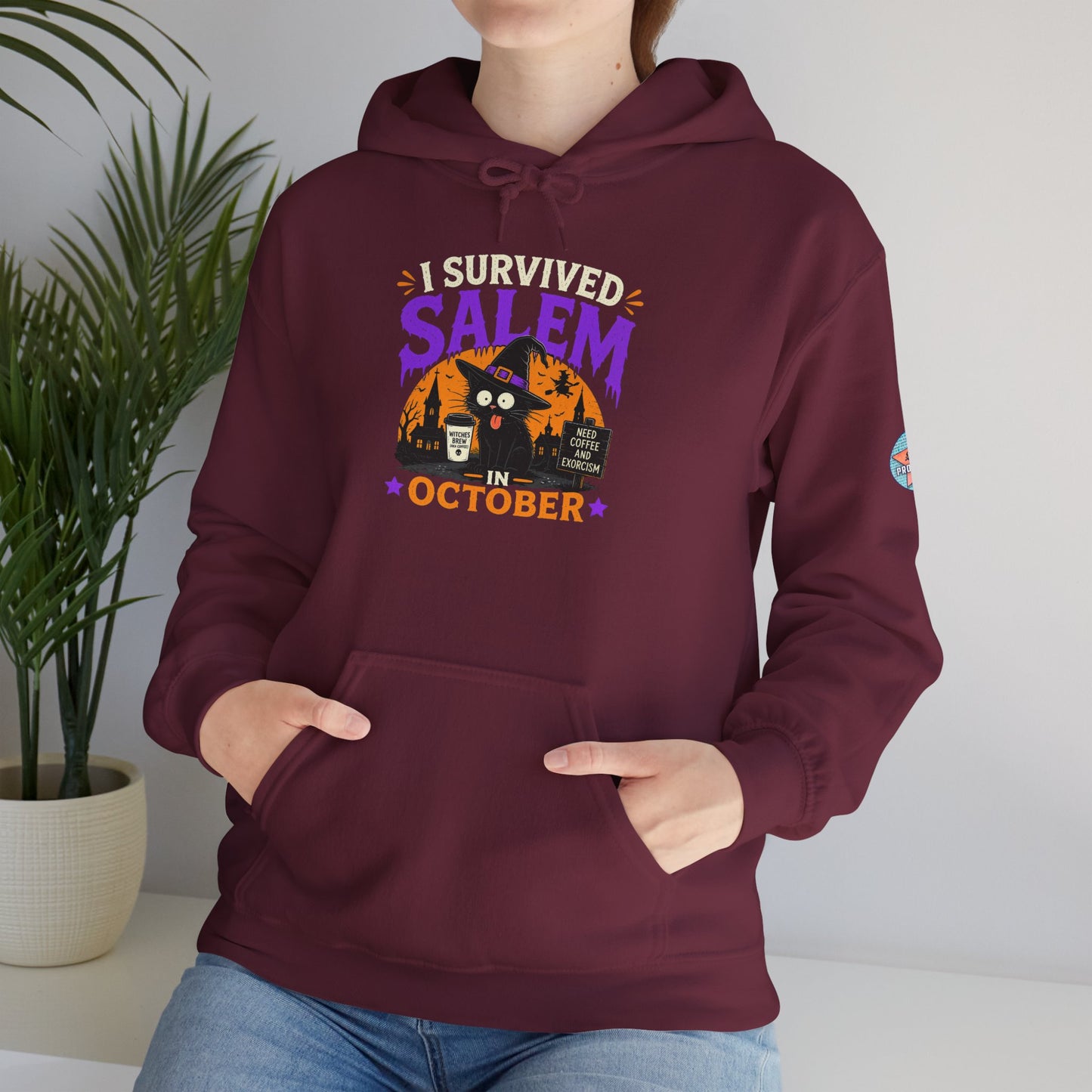 Survived Salem Cat - Unisex Heavy Blend™ Hooded Sweatshirt