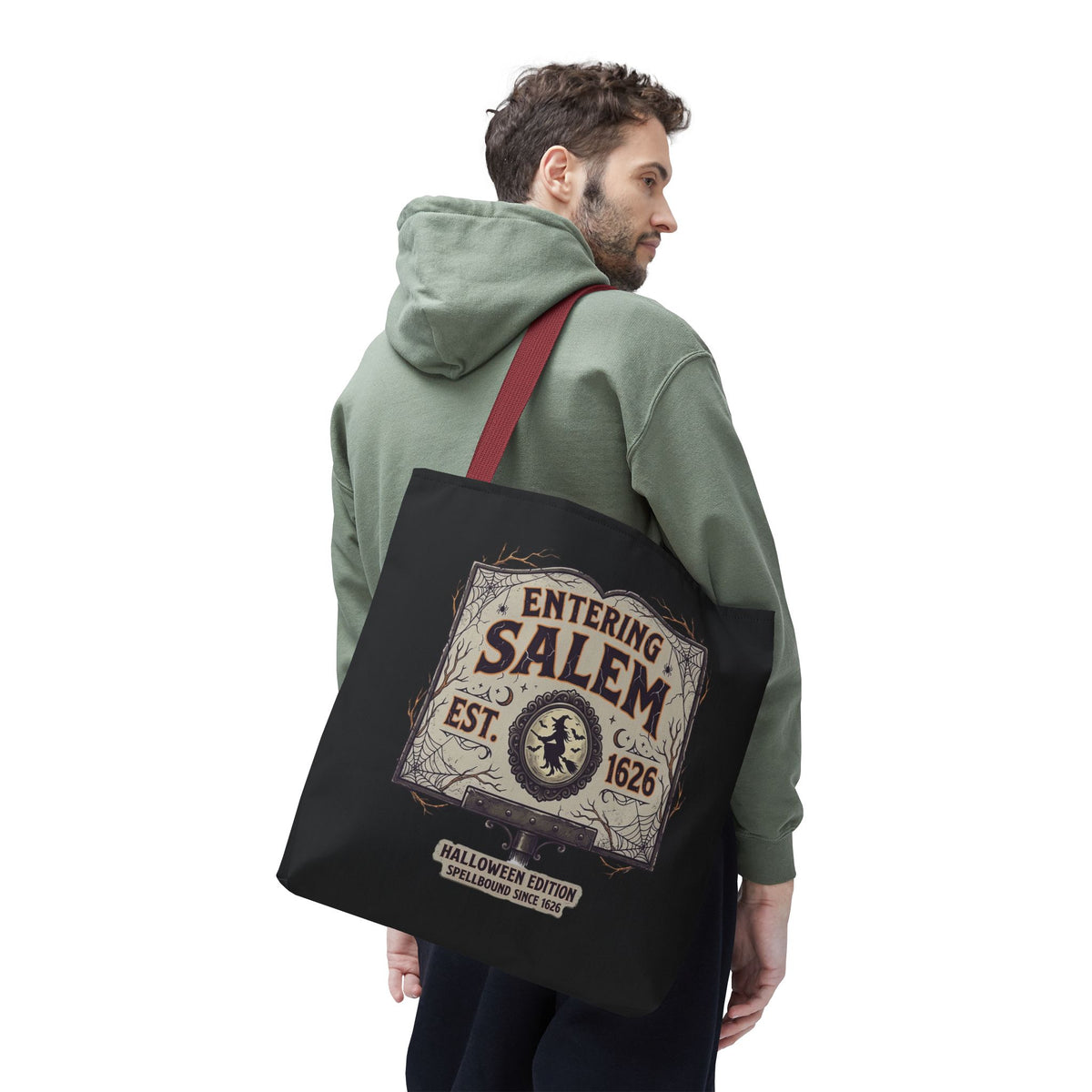 Spooky Entering Salem Tote Bag (AOP)