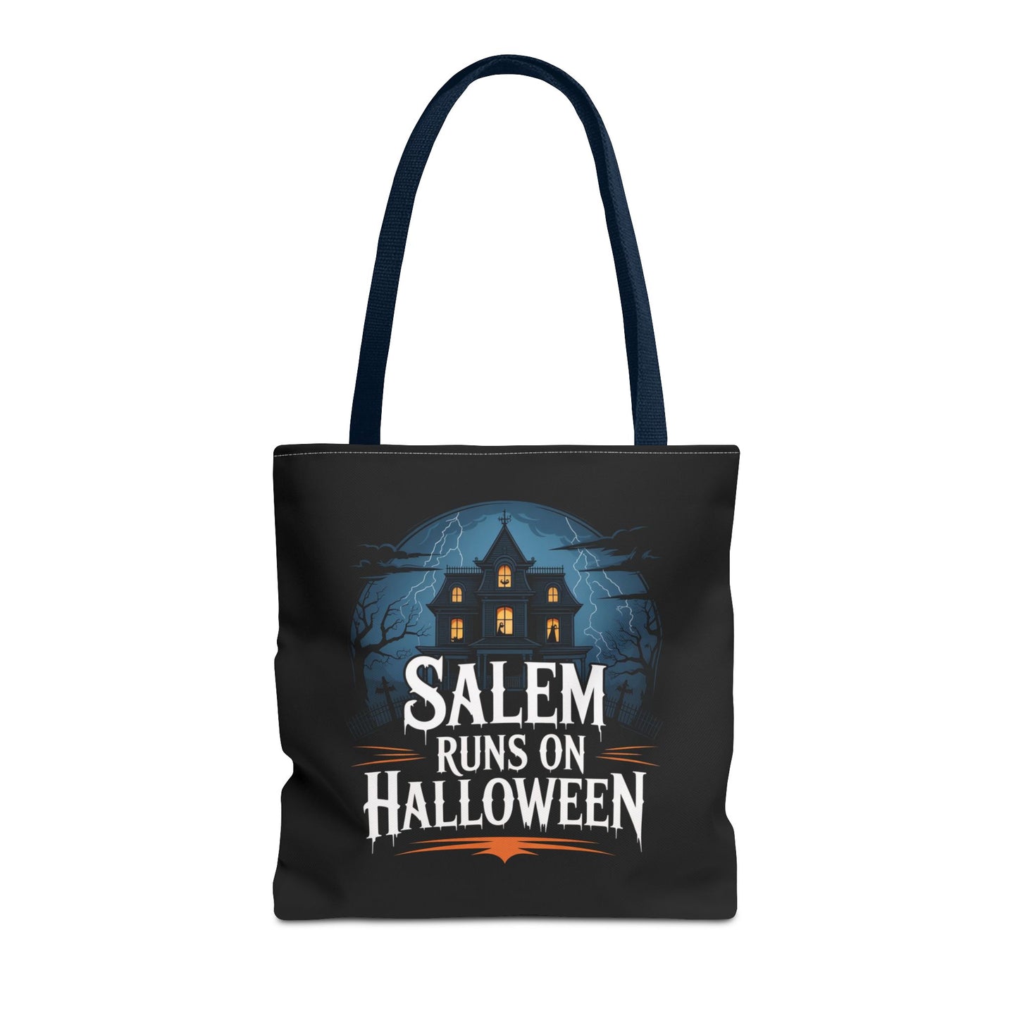 Salem Runs on Halloween Tote Bag (AOP)