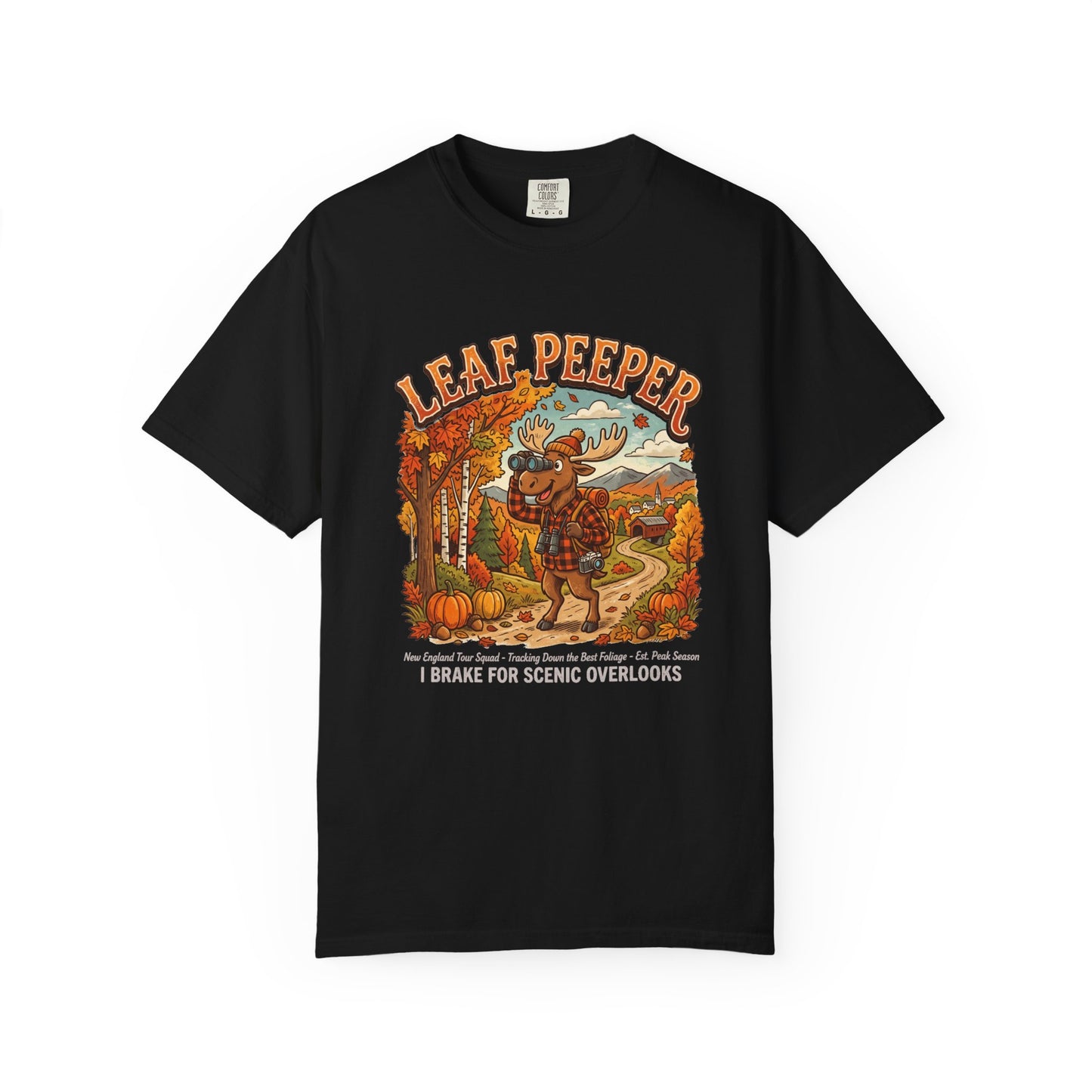 Moose Leaf Peeper - Unisex Garment-Dyed T-shirt