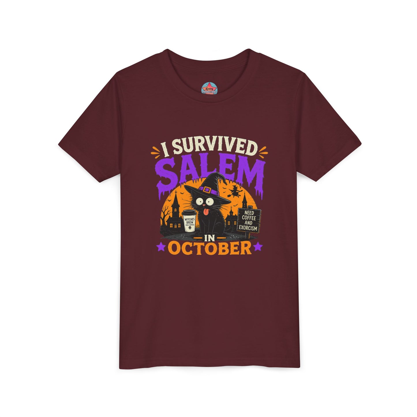 Survived Salem Cat - Youth Short Sleeve Tee