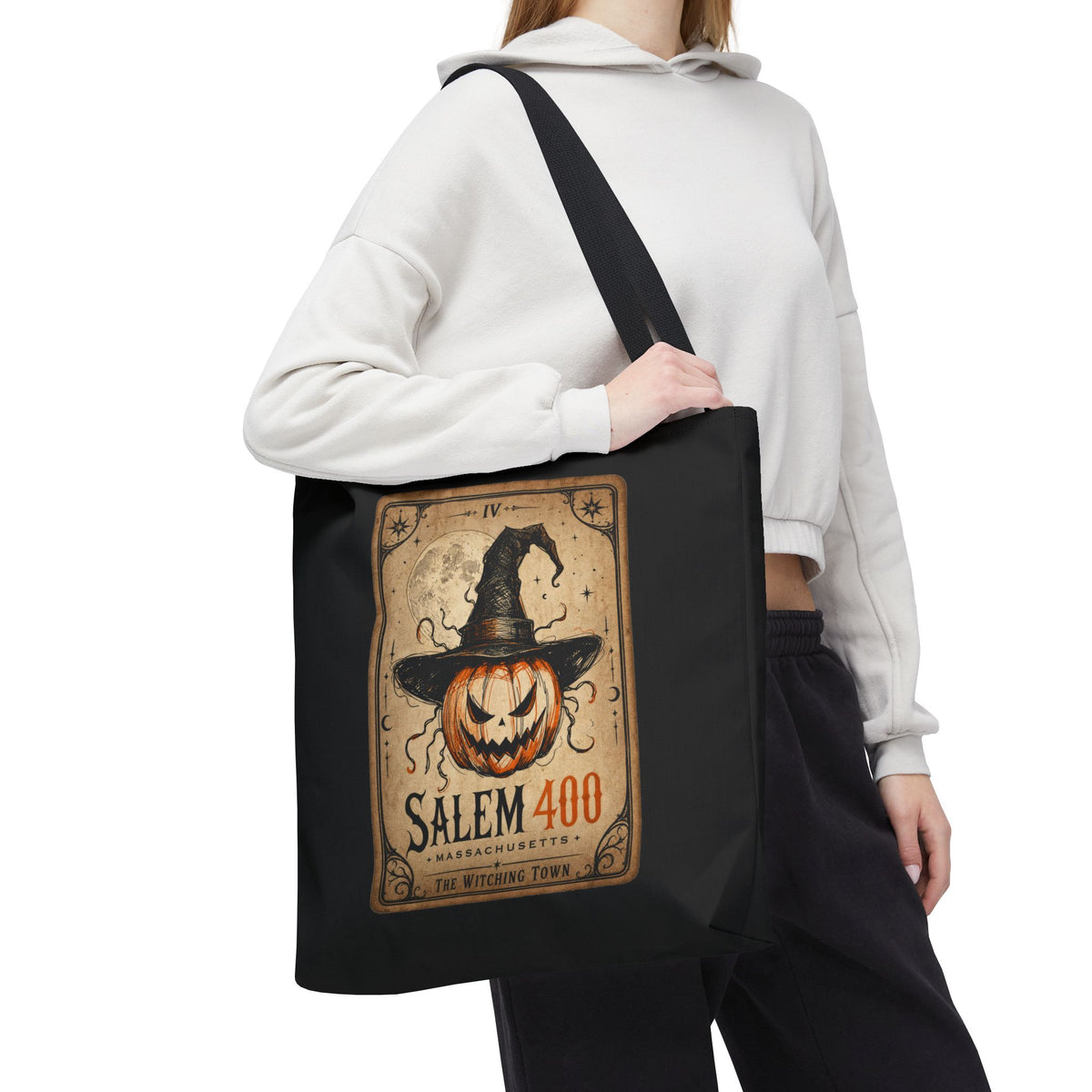 PUNKIN TAROT Tote Bag (AOP) – alternate view | SalemFootsteps