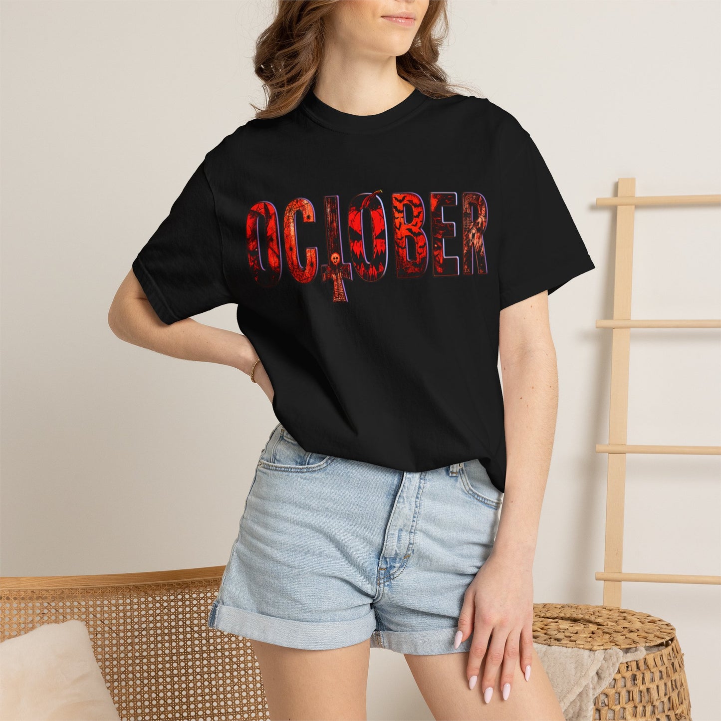HORROR OCTOBER Unisex Garment-Dyed T-shirt