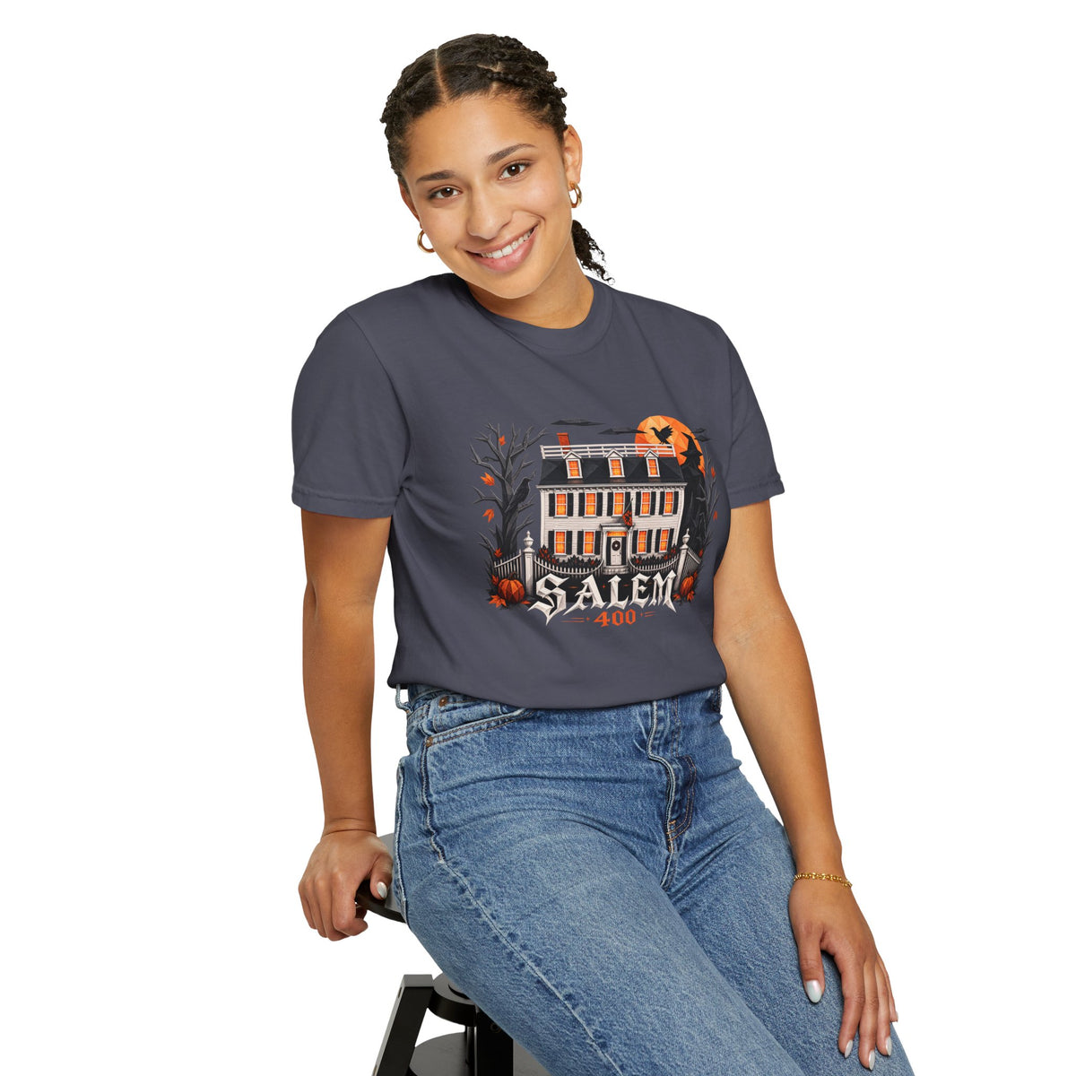 Salem 400 Ropes Mansion - Unisex Garment-Dyed T-shirt