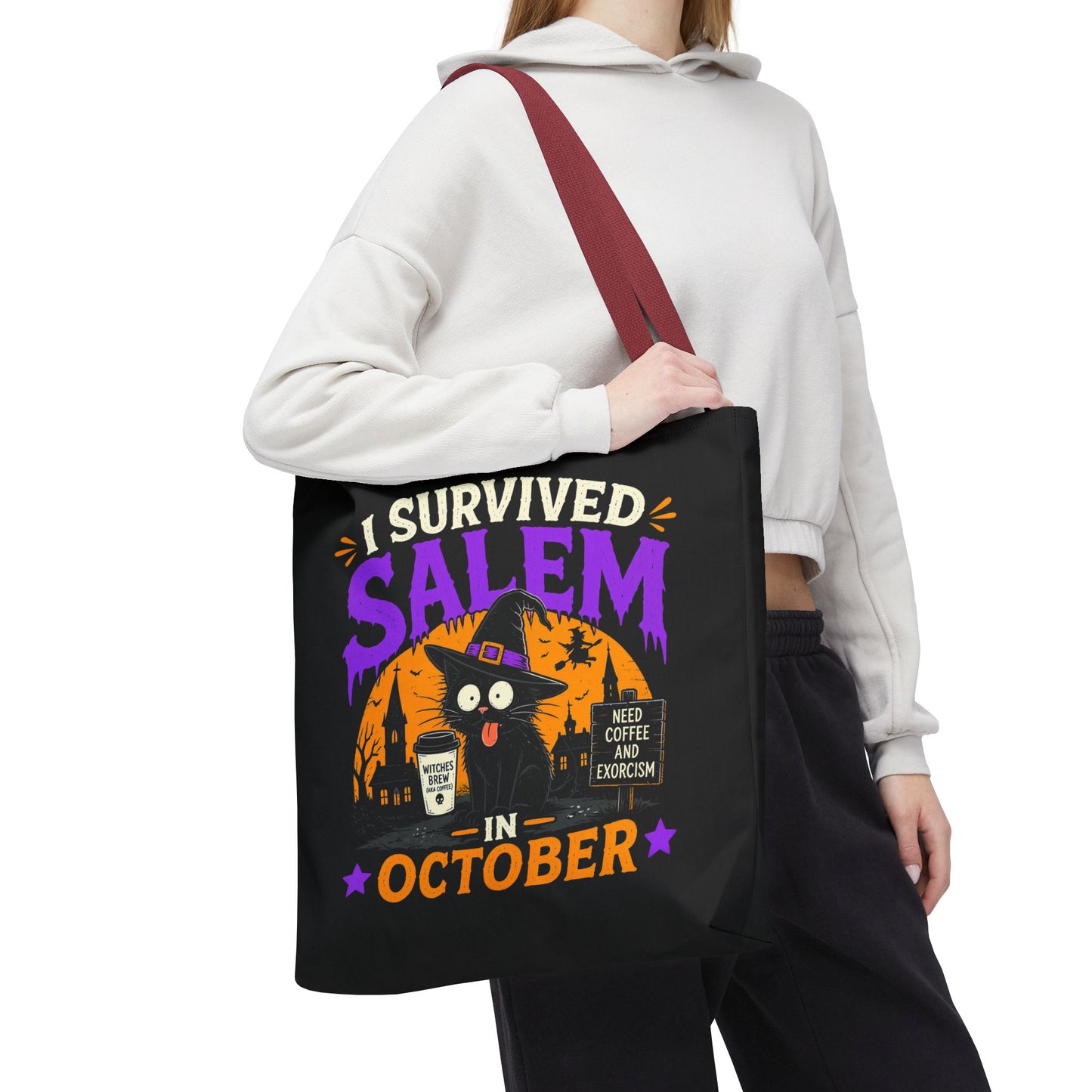 Survived Salem Cat - Tote Bag (AOP)