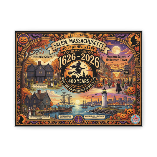 Celebrating Salem 400 Matte Canvas, Stretched, 1.25"
