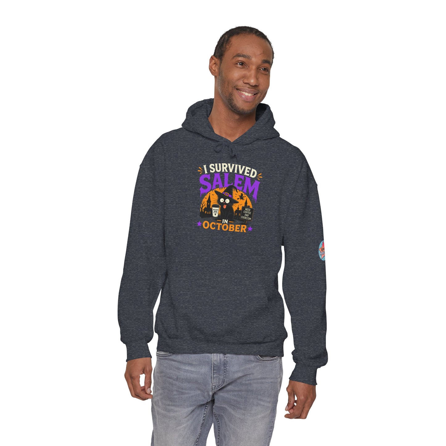 Survived Salem Cat - Unisex Heavy Blend™ Hooded Sweatshirt