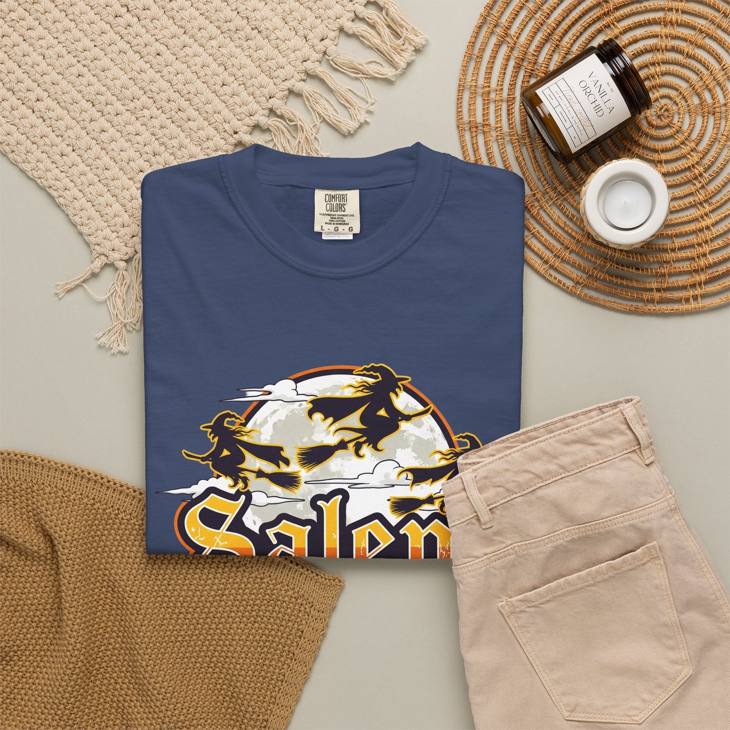 SALEM LOGO Unisex Garment-Dyed T-shirt
