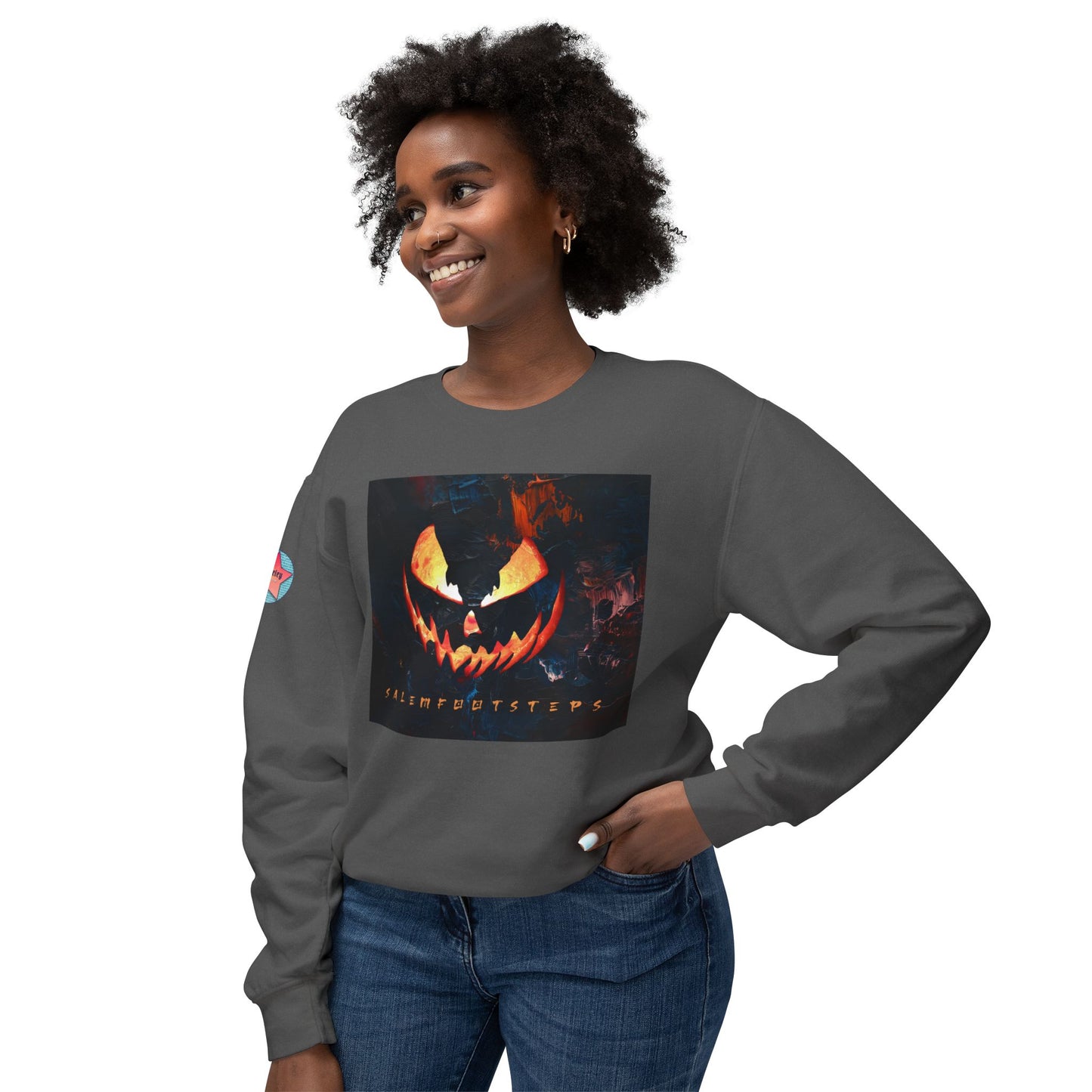 MIDNIGHT HALLOWEEN Unisex Lightweight Crewneck Sweatshirt