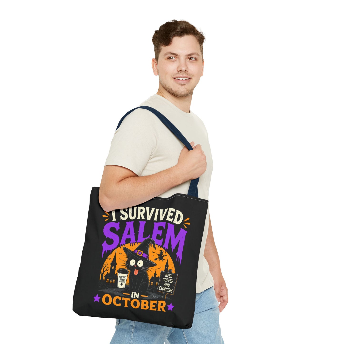 Survived Salem Cat - Tote Bag (AOP)