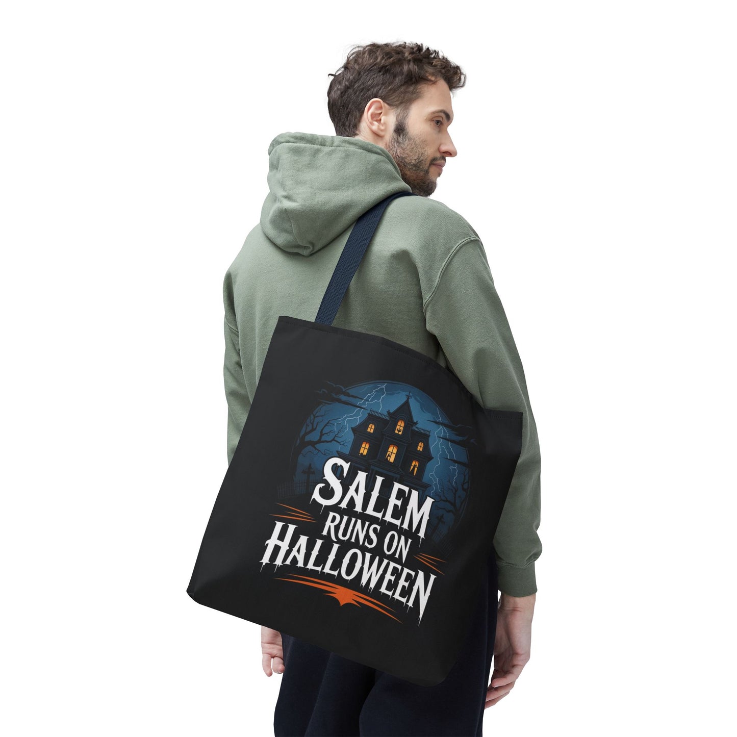 Salem Runs on Halloween Tote Bag (AOP)