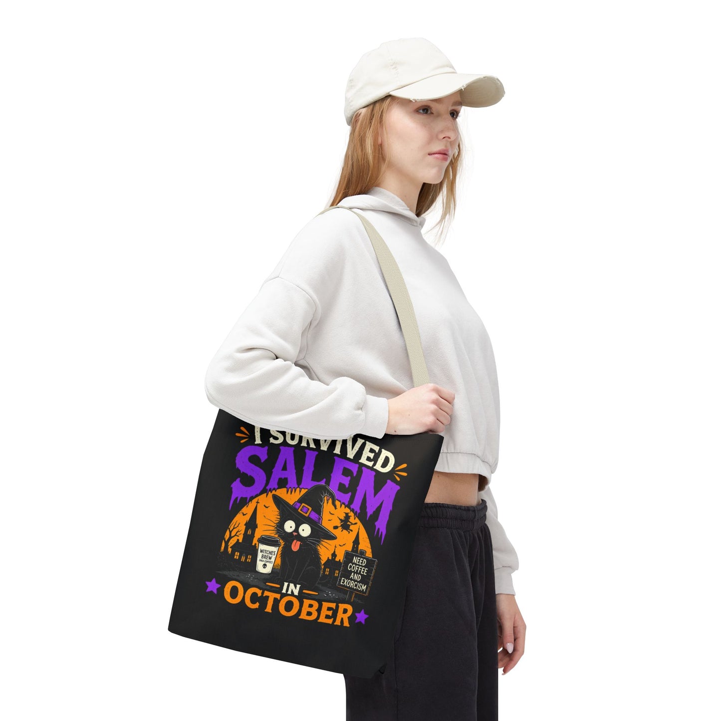 Survived Salem Cat - Tote Bag (AOP)