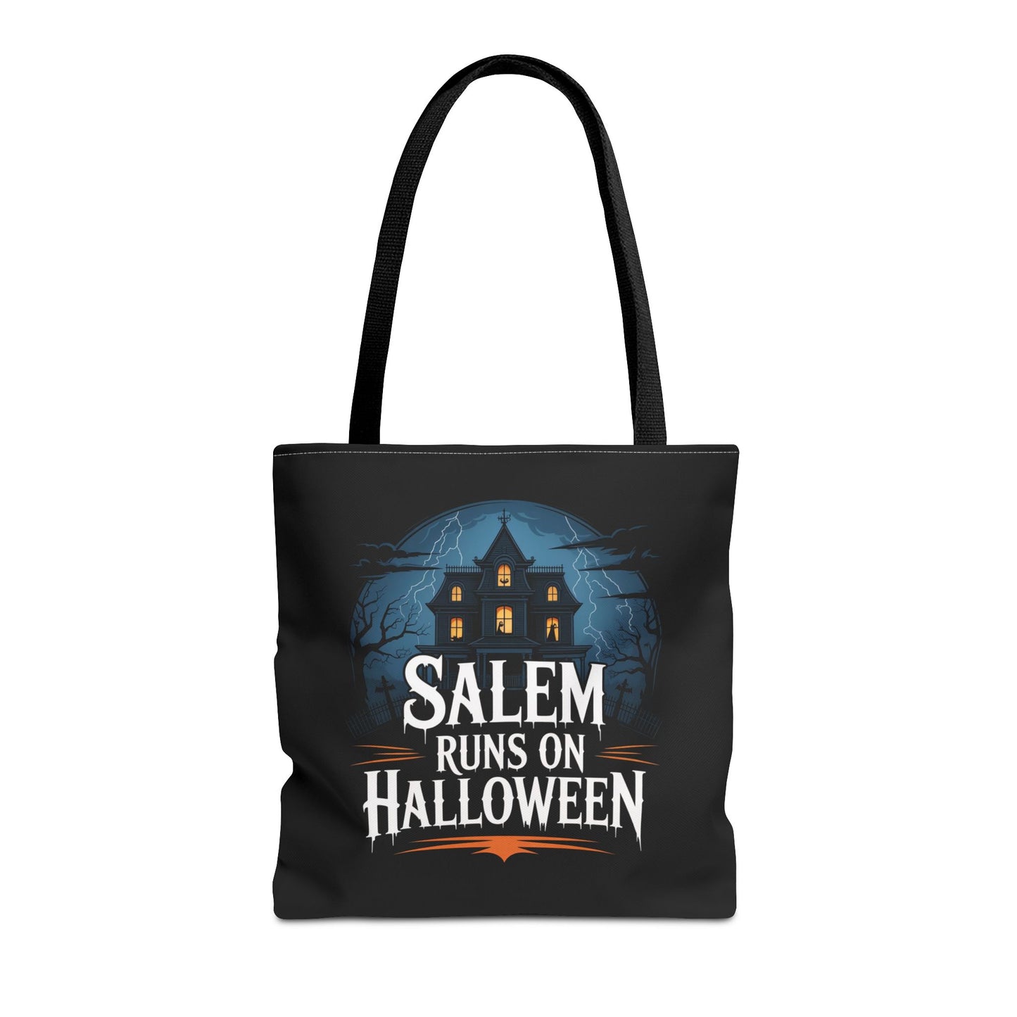 Salem Runs on Halloween Tote Bag (AOP)