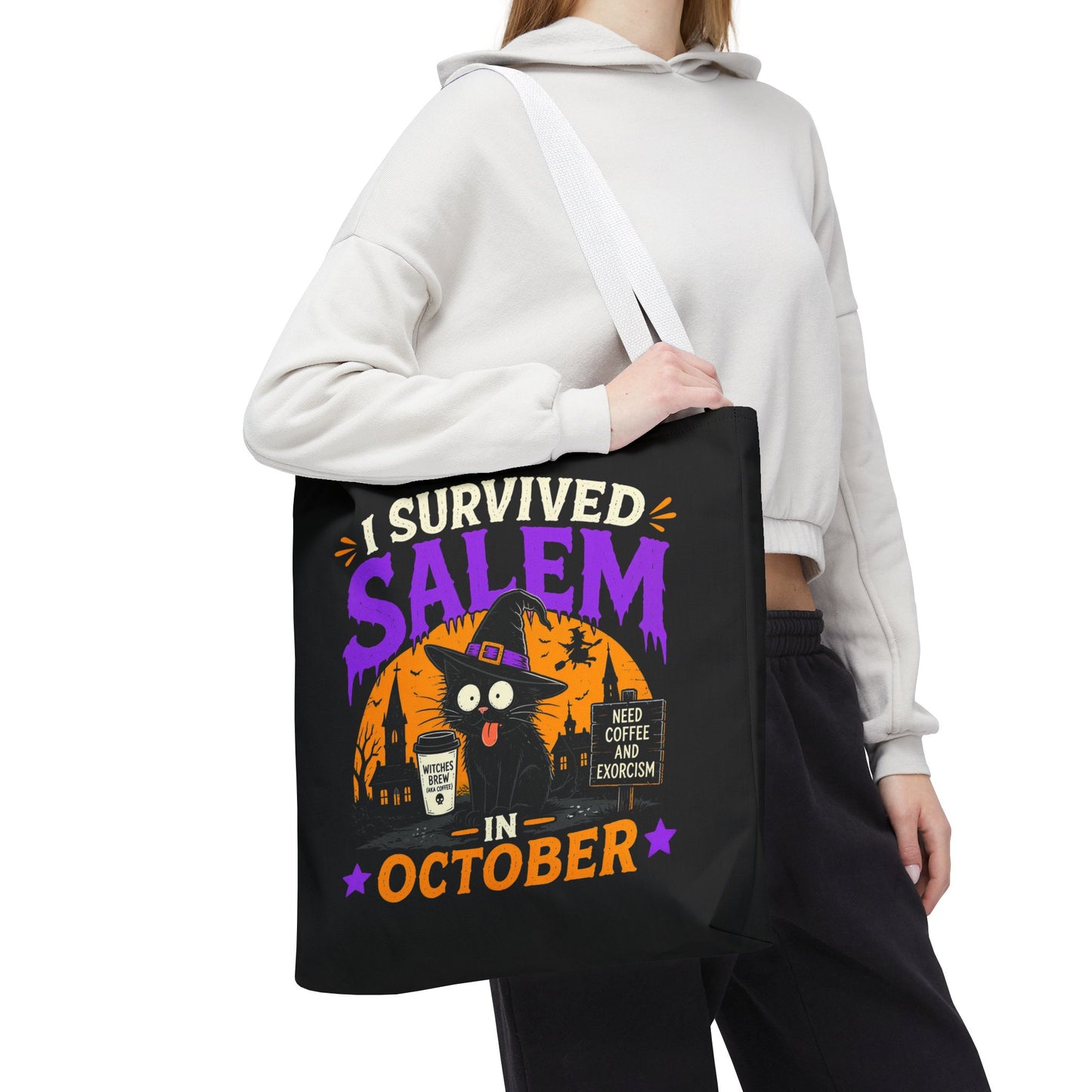 Survived Salem Cat - Tote Bag (AOP)