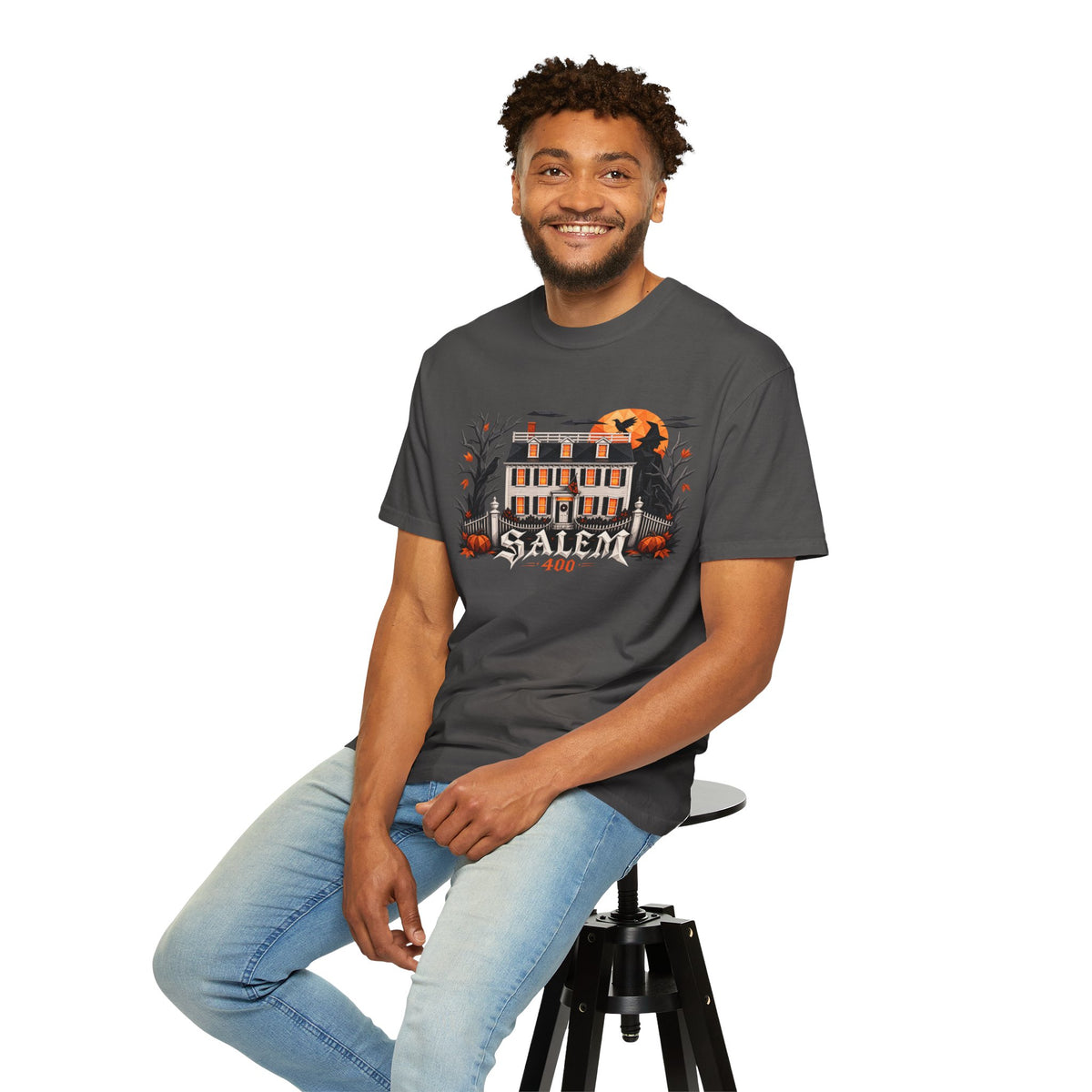 Salem 400 Ropes Mansion - Unisex Garment-Dyed T-shirt