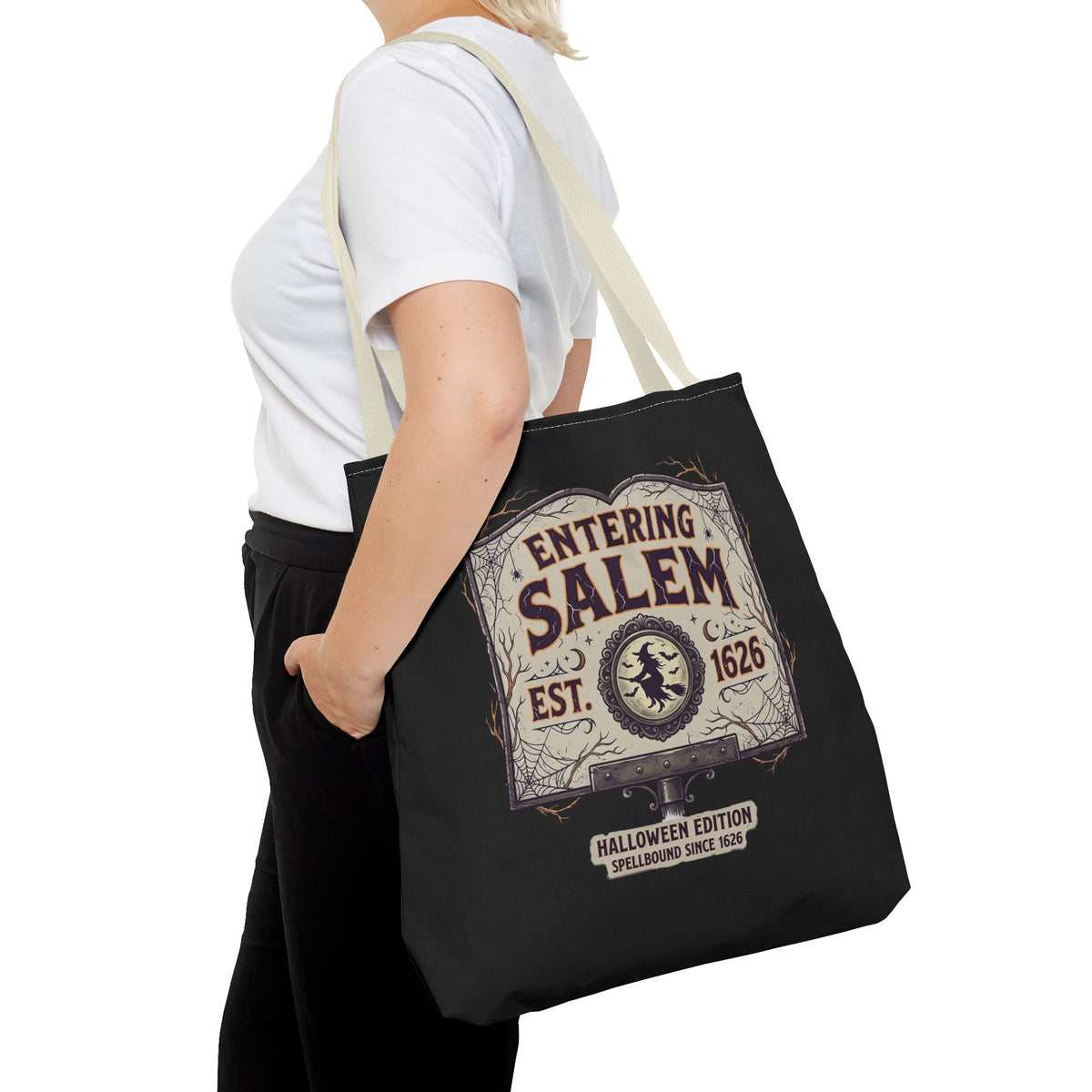 Spooky Entering Salem Tote Bag (AOP)