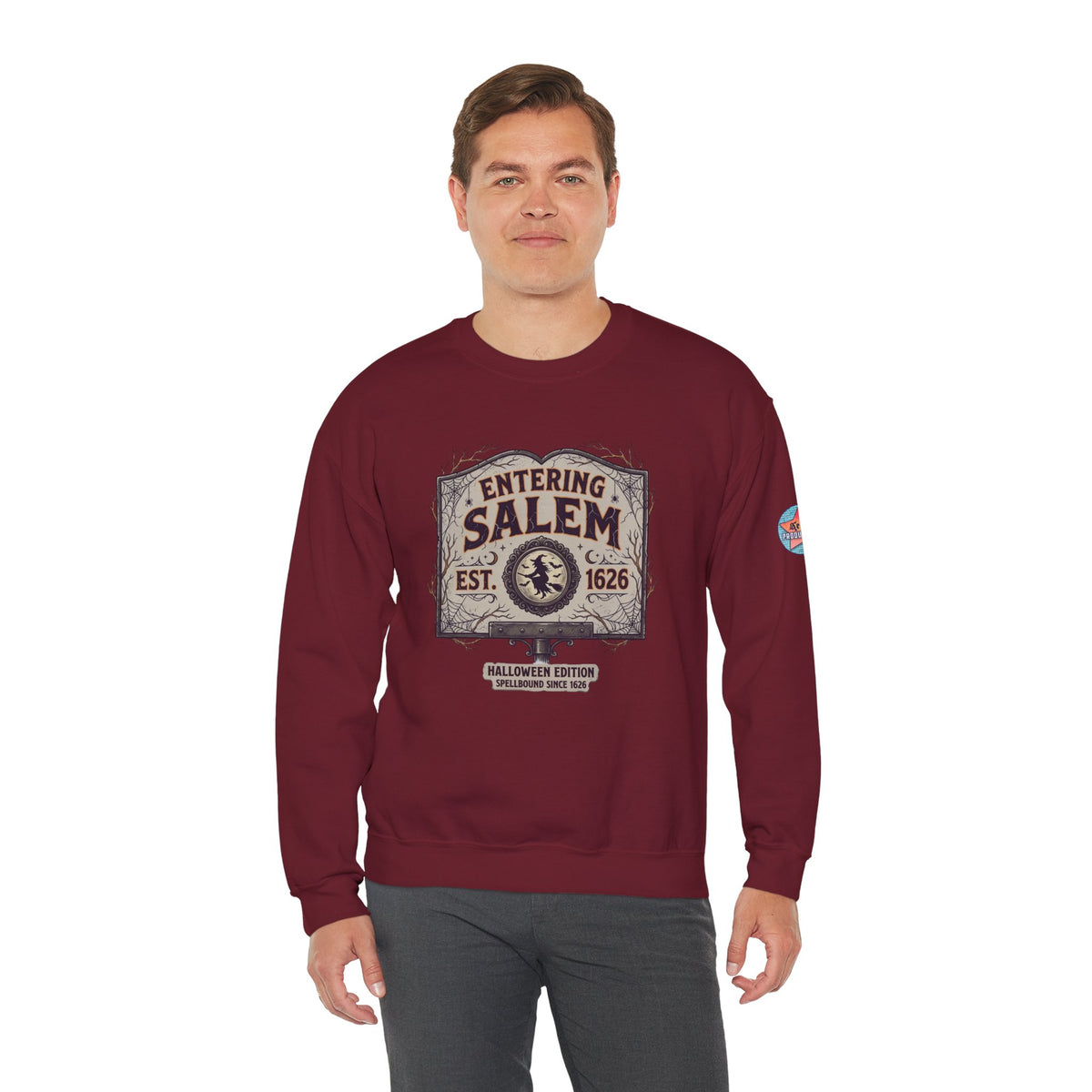 Spooky Entering Salem Unisex Heavy Blend™ Crewneck Sweatshirt