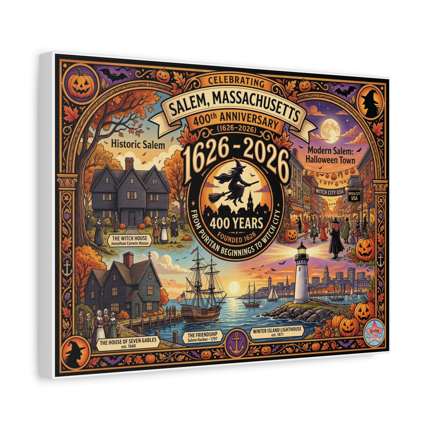 Celebrating Salem 400 Matte Canvas, Stretched, 1.25"
