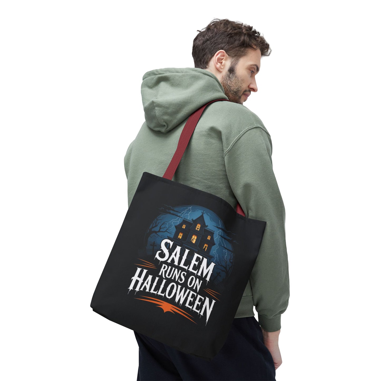 Salem Runs on Halloween Tote Bag (AOP)