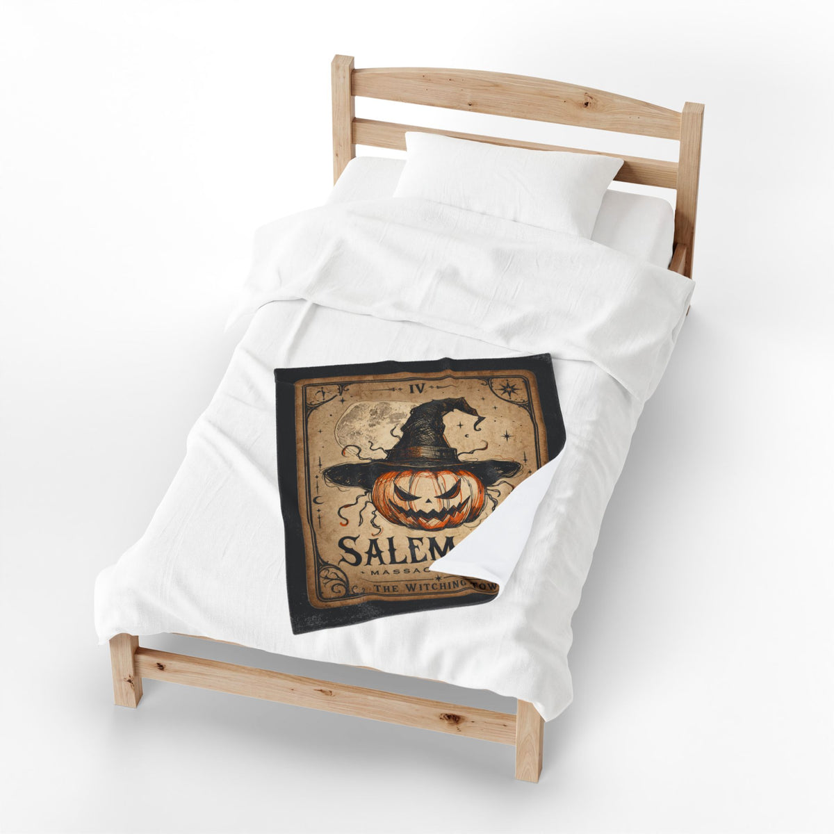 PUNKIN TAROT Velveteen Plush Blanket – alternate view | SalemFootsteps