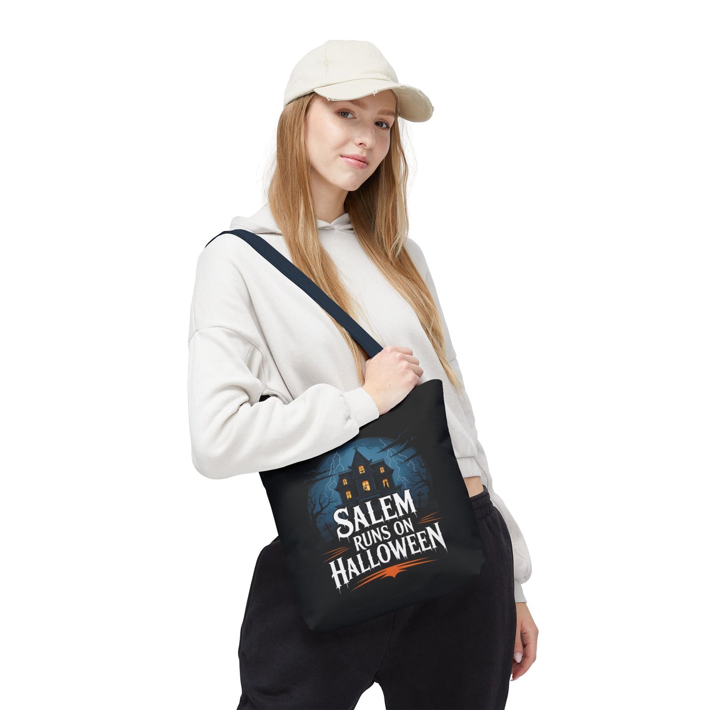 Salem Runs on Halloween Tote Bag (AOP)