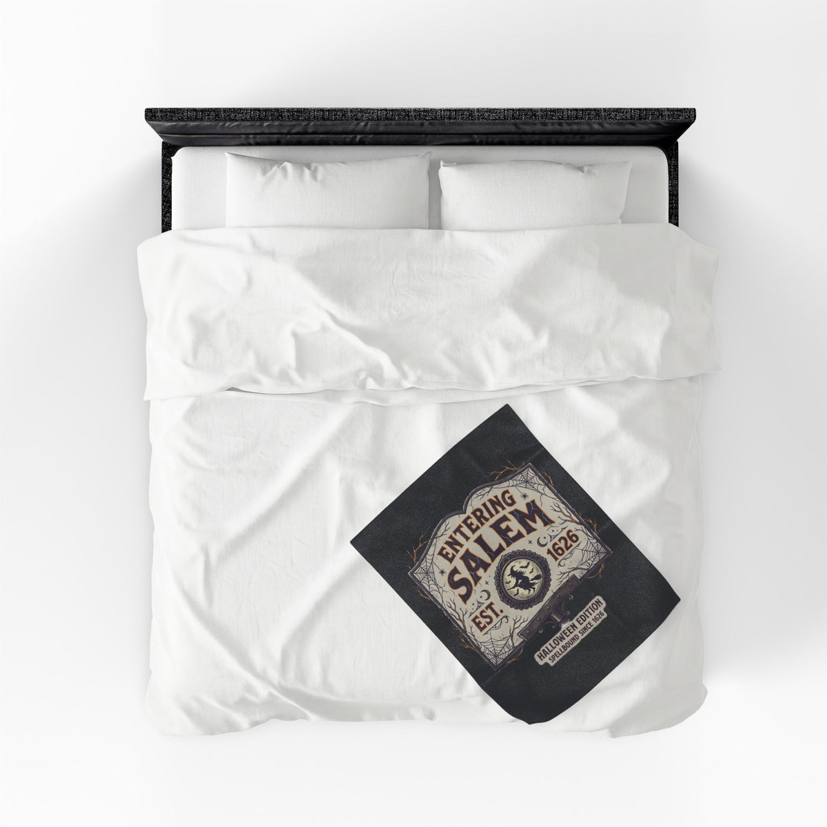 Spooky Entering Salem Velveteen Plush Blanket