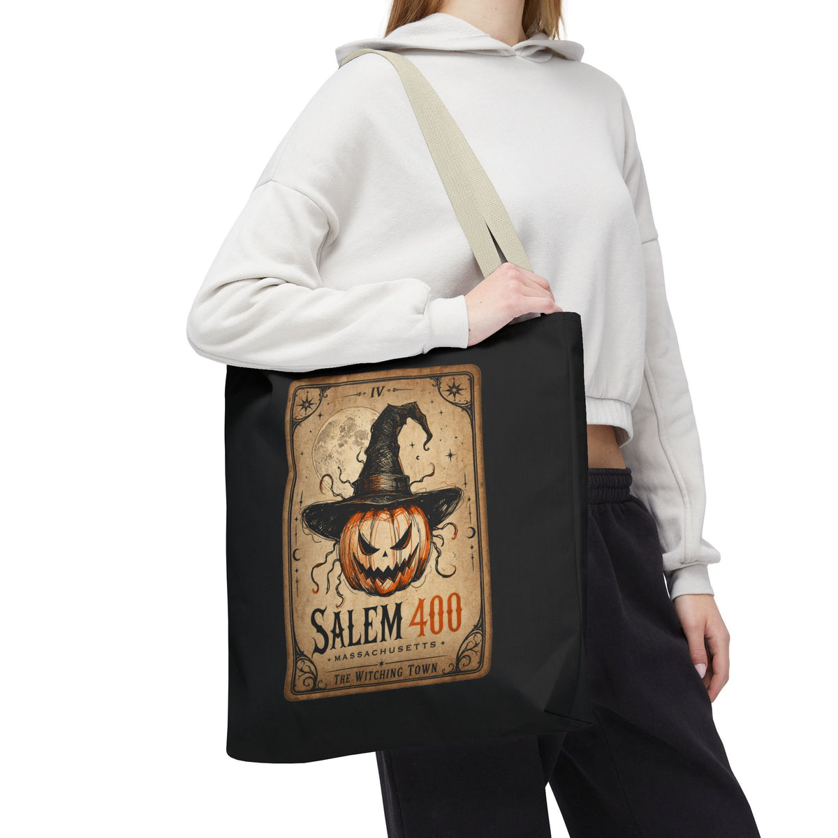 PUNKIN TAROT Tote Bag (AOP) – alternate view | SalemFootsteps