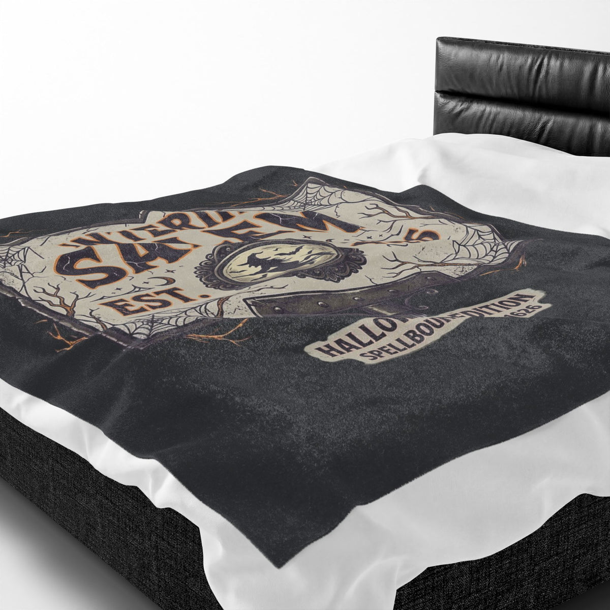 Spooky Entering Salem Velveteen Plush Blanket