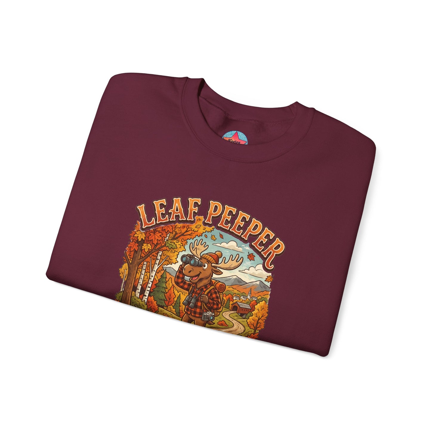 Leaf Peeper Moose - Unisex Heavy Blend™ Crewneck Sweatshirt