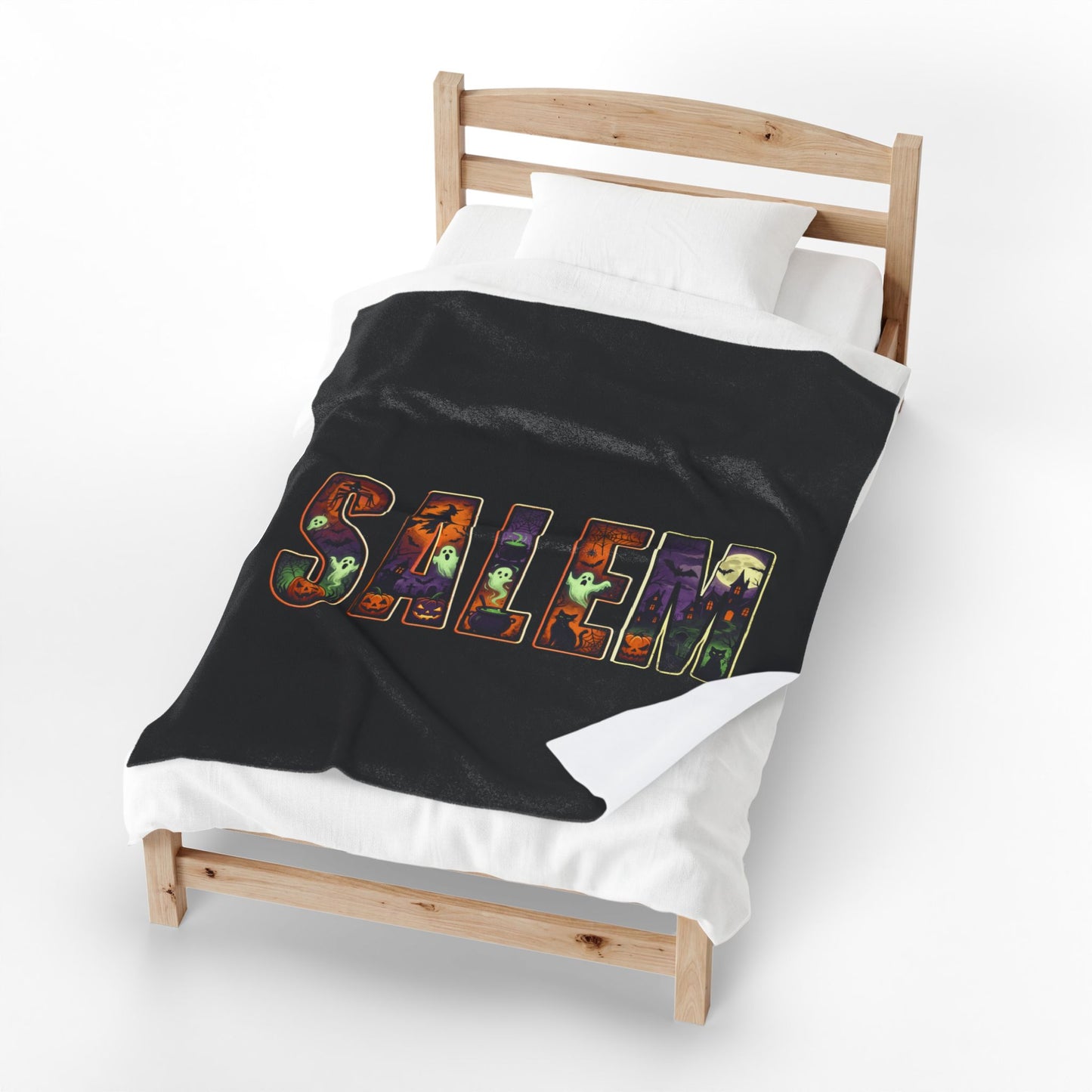 SALEM Spooky Velveteen Plush Blanket